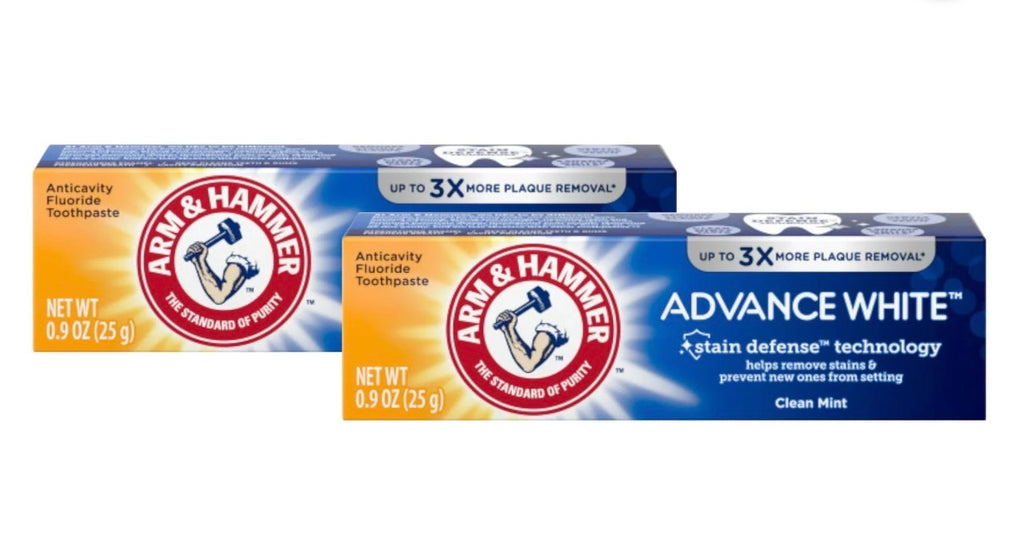 Arm and Hammer Advance Whitening Toothpaste .9 Oz Travel Size 4 Pk.