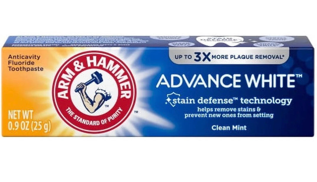 Arm and Hammer Advance Whitening Toothpaste .9 Oz Travel Size 4 Pk.