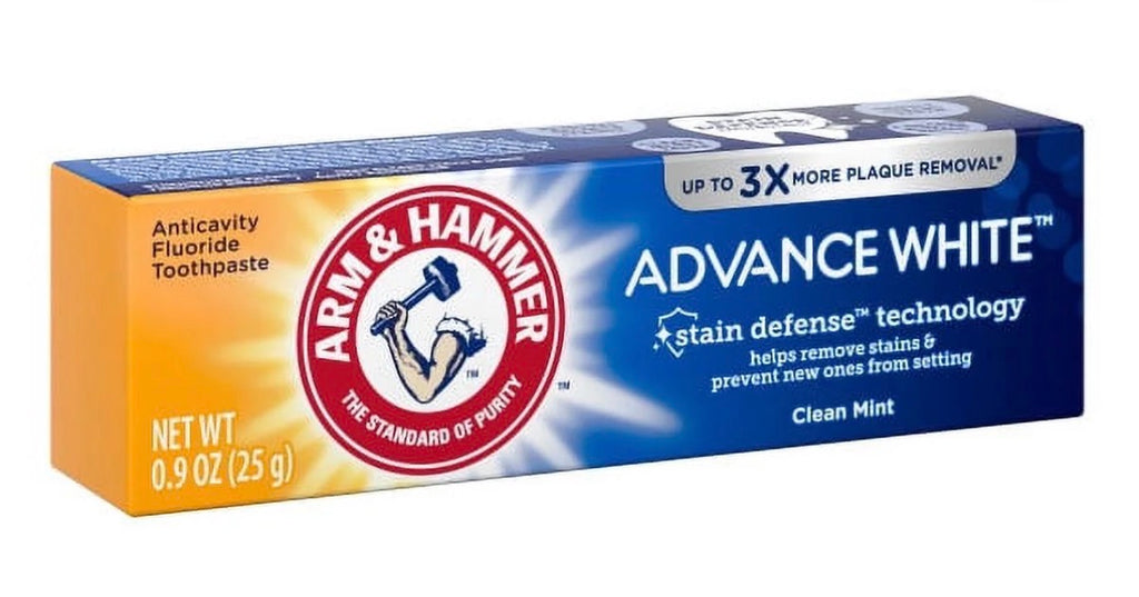 Arm and Hammer Advance Whitening Toothpaste .9 Oz Travel Size 4 Pk.